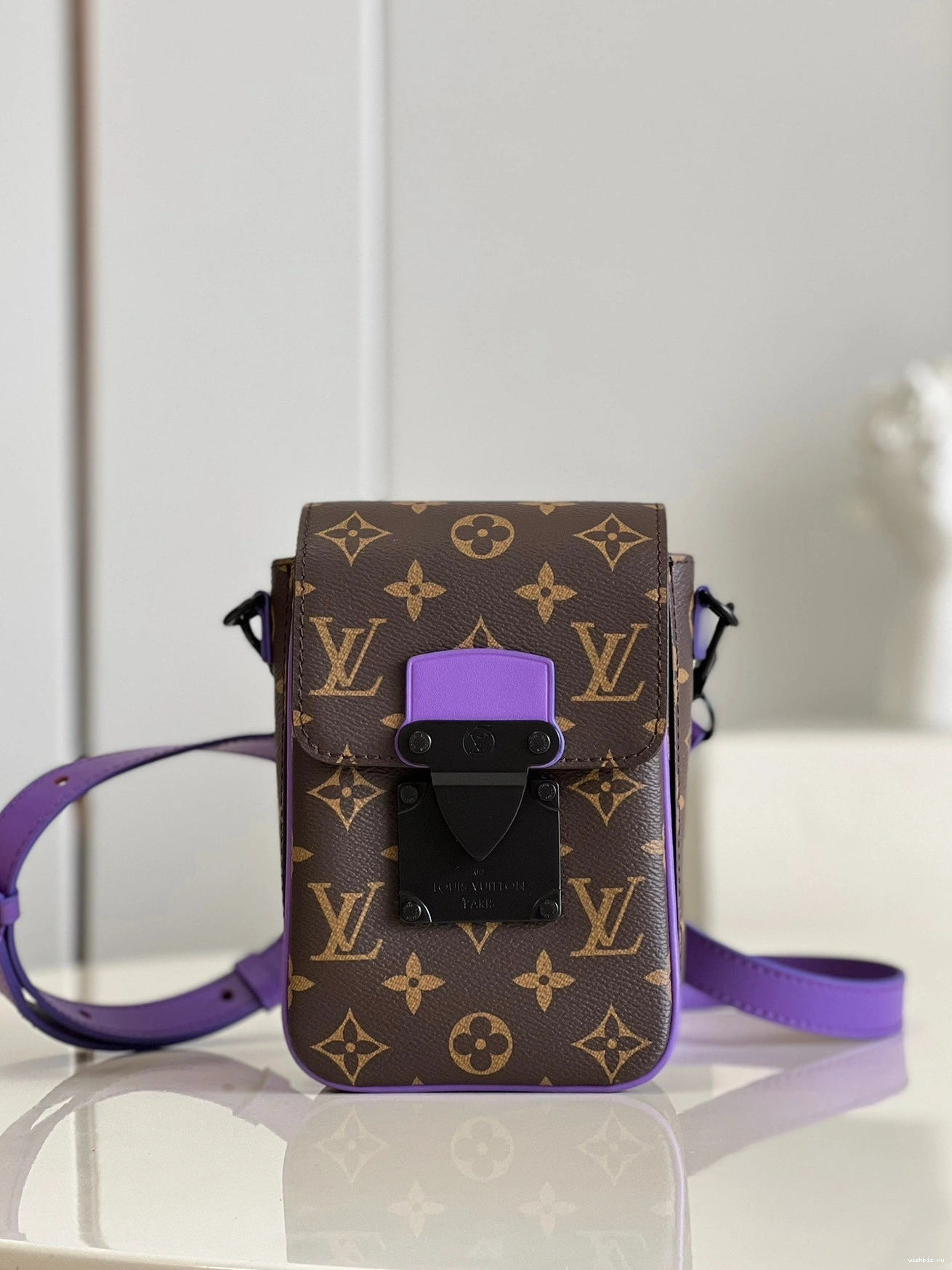 WIS WALLET LOUIS S-LOCK WEARABLE VUITTON VERTICAL 0906